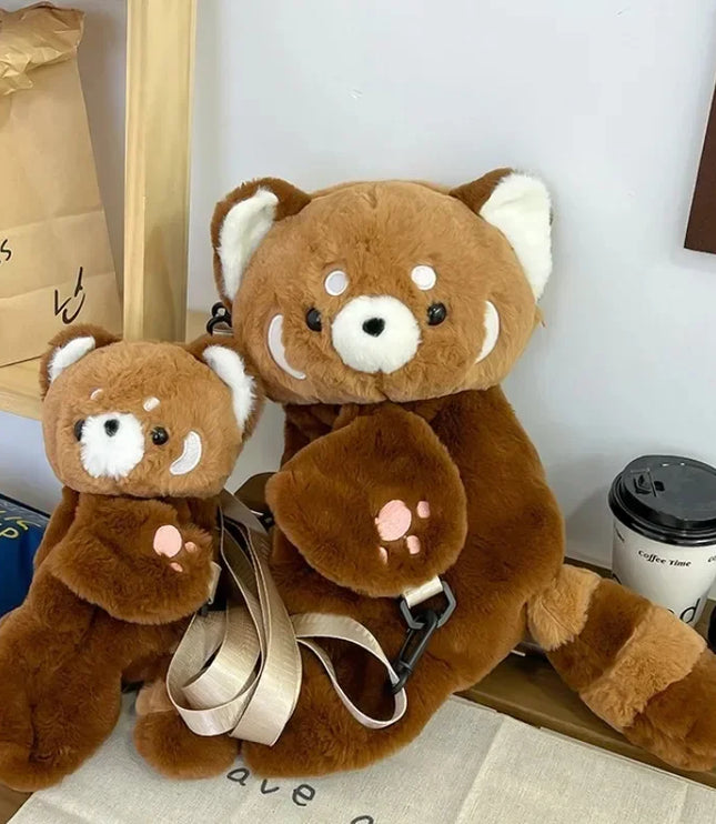 Red Panda Plush Backpack