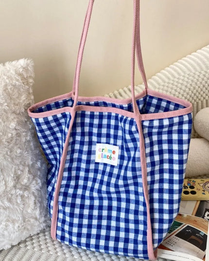 Colorful Plaid Tote