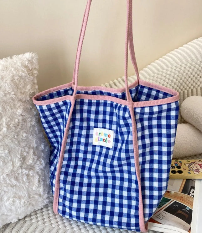 Colorful Plaid Tote