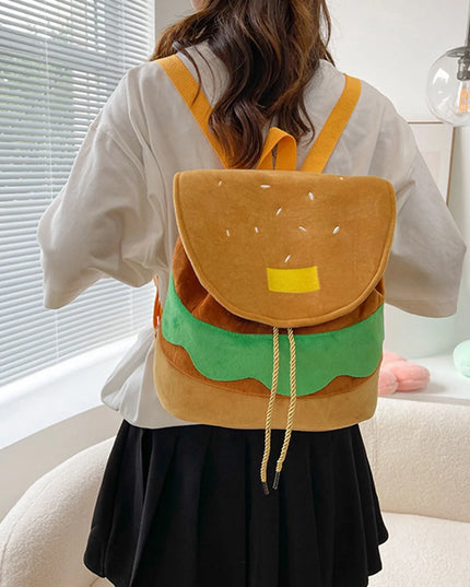 Hamburger Plush Backpack