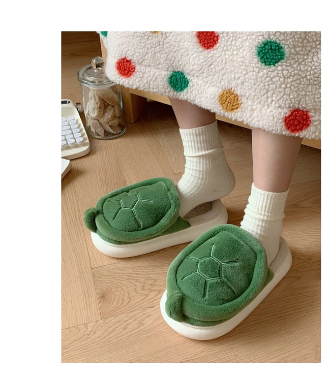 Cute Turtle Plush Slippers