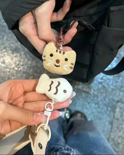 Squeaky Cat & Fish Keychain