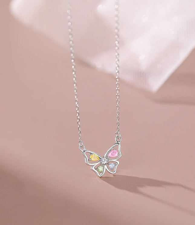 Silver Butterfly Necklace