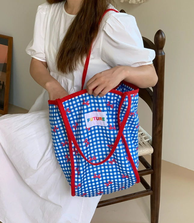 Plaid Prints Tote Bag