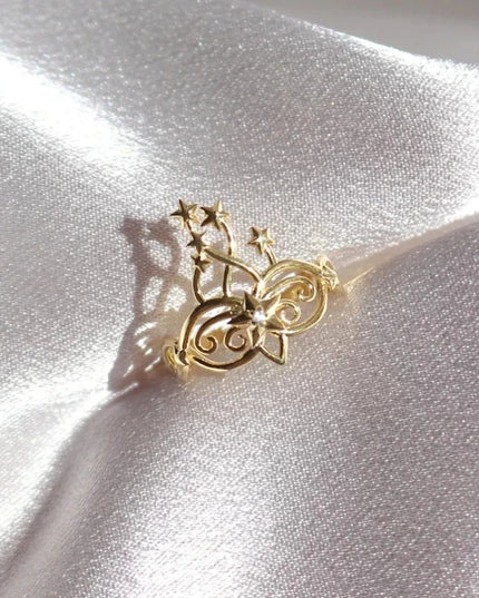 Princess Crown Swan Ring