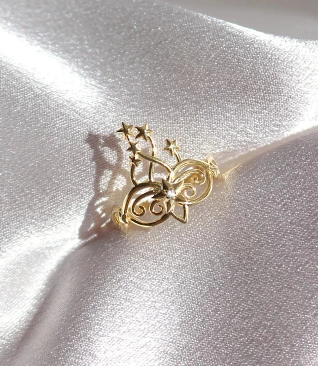 Princess Crown Swan Ring