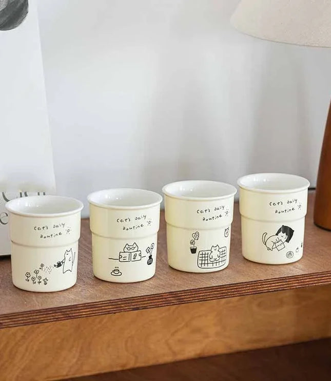 Cat Illustrations Cup