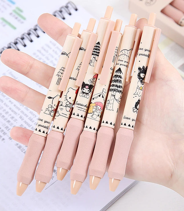 6Pcs SANRIO Camping Gel Pens