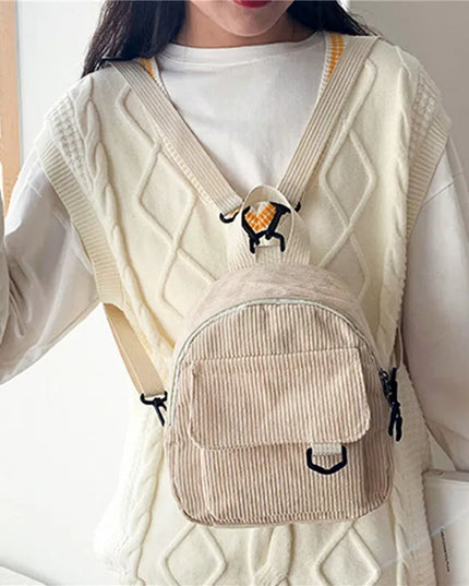 Mini Corduroy Backpack