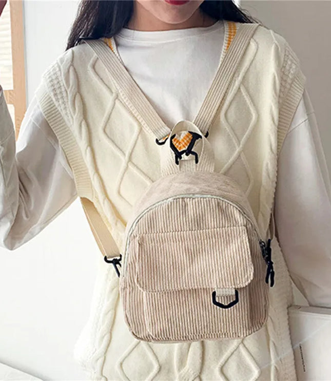 Mini Corduroy Backpack