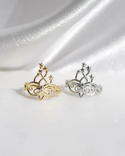 Princess Crown Swan Ring