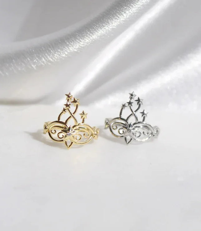 Princess Crown Swan Ring