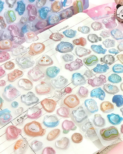 Cartoon Sea World Jelly Stickers