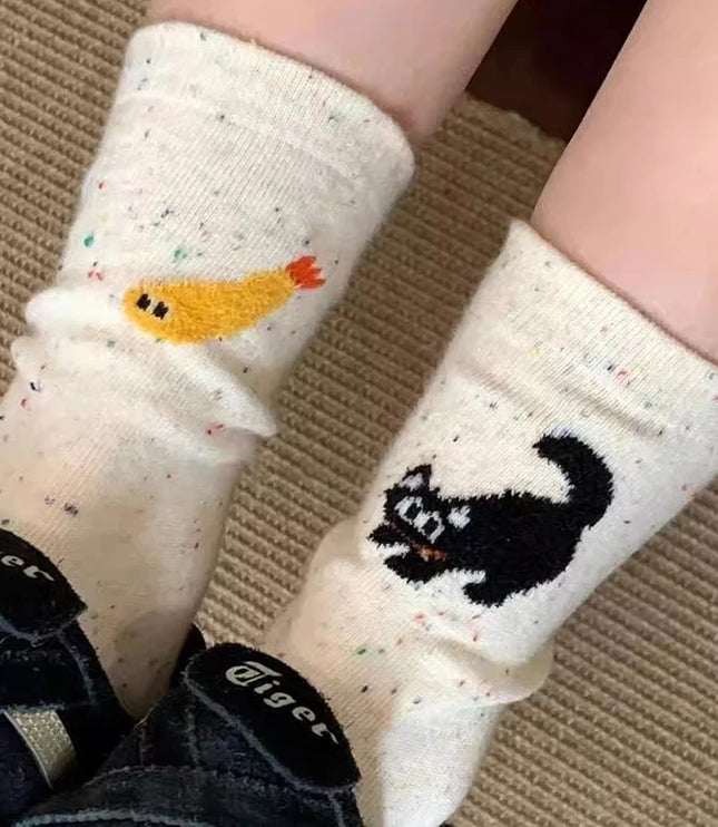 Cat & Fish Socks