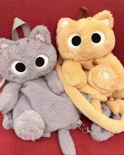 Big Eyed Cat Plush Backpack