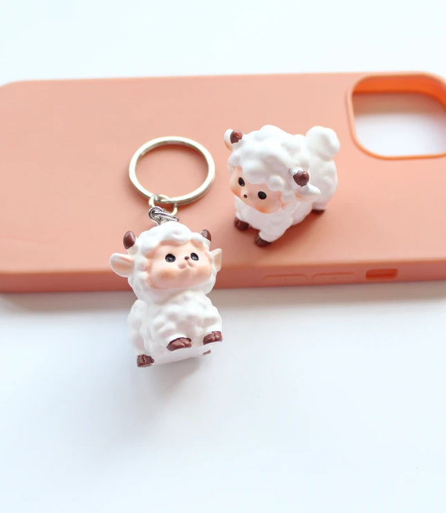 White Sheep Keychain