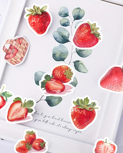 40 Strawberry Stickers