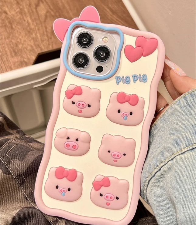 Bowknot Pig Phone Case