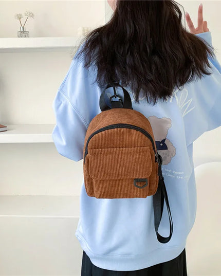 Mini Corduroy Backpack