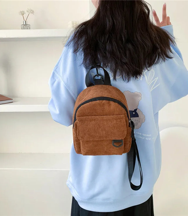 Mini Corduroy Backpack