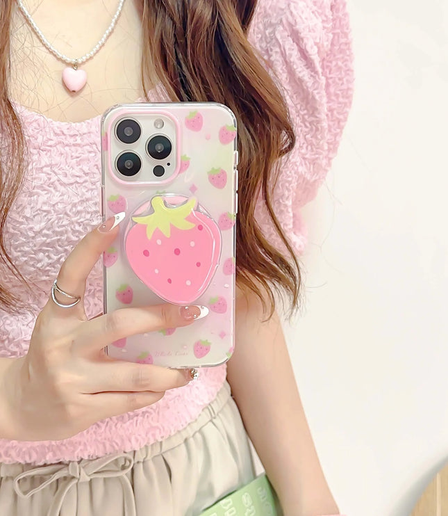 Pink Strawberry Phone Case