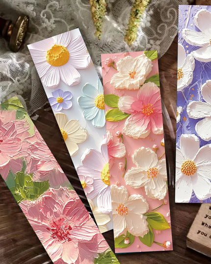 30Pcs Flower Painting Bookmark