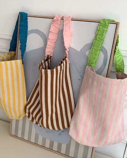 Striped Shoulder Bag Tote