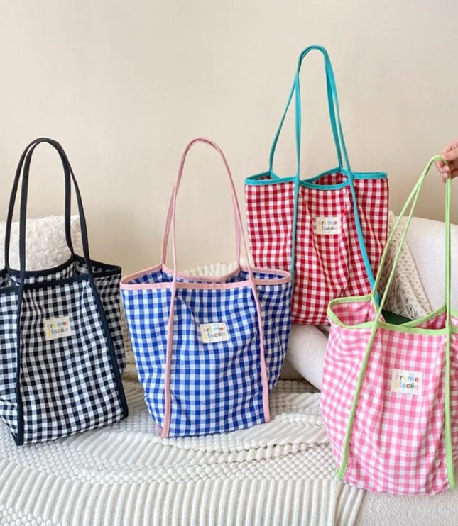 Colorful Plaid Tote