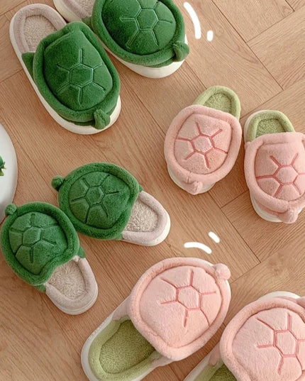 Cute Turtle Plush Slippers