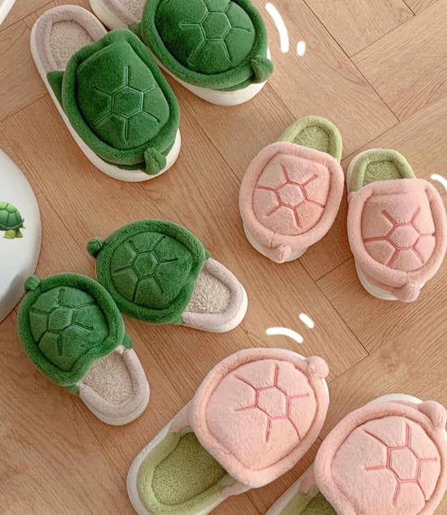 Cute Turtle Plush Slippers