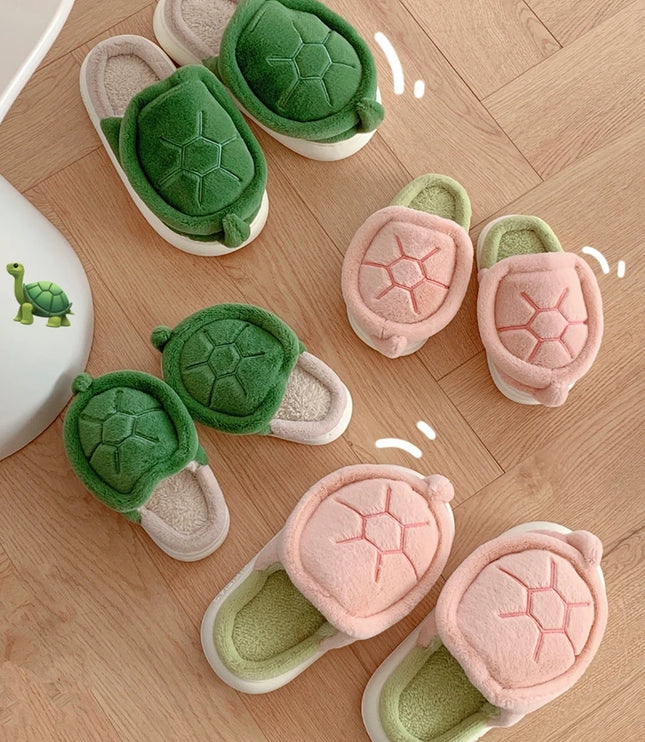 Cute Turtle Plush Slippers