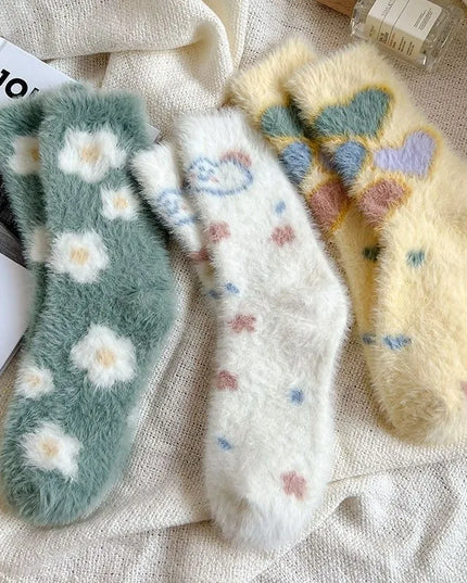 3Pairs Cute Fluffy Socks