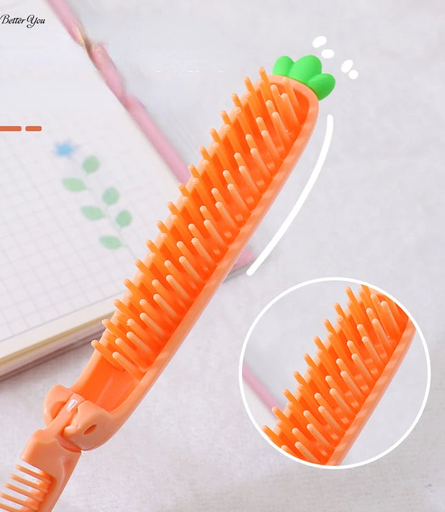 Carrot Foldable Hair Comb