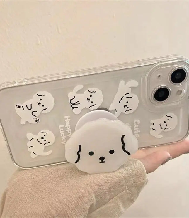 Puppy with Pop-Socket & Phone Case