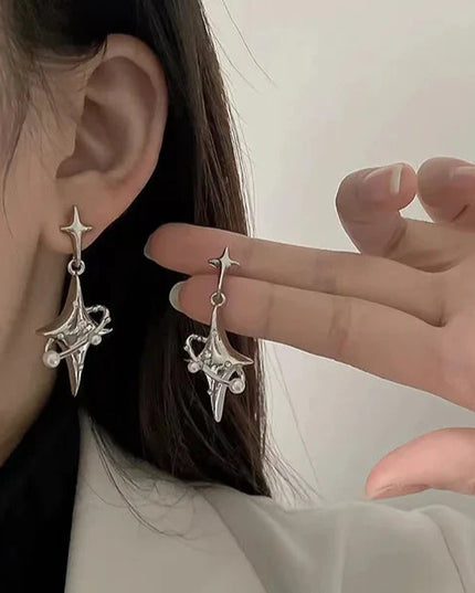 Y2K Pearly Star Earrings