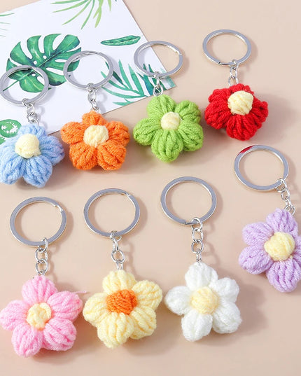 Crocheted Flower Bag Charm