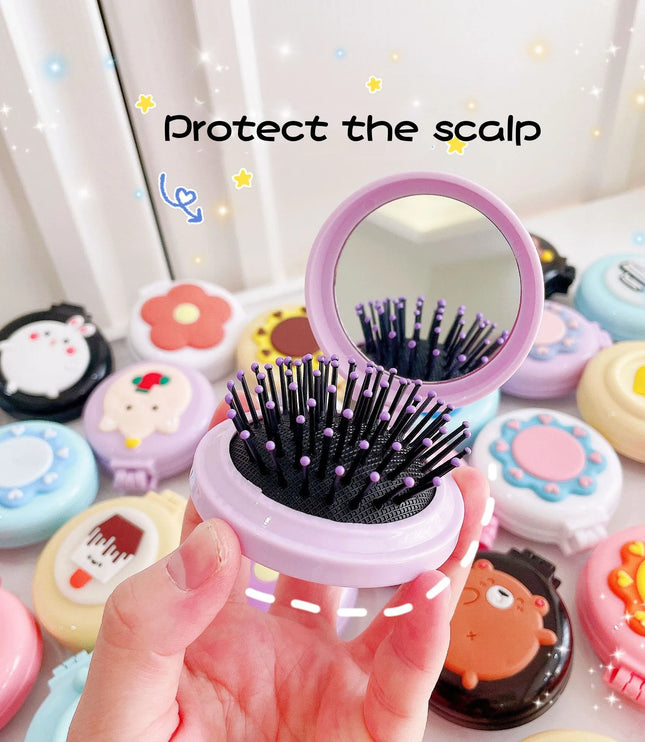 Cute Small Pocket Mirror & Comb