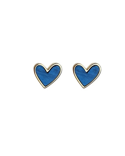 Heart Blue Acrylic Earrings