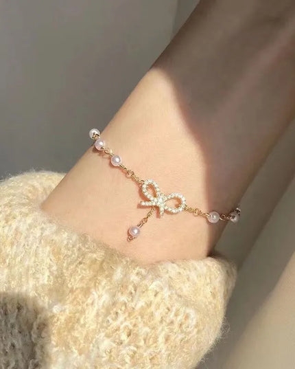 Pearl Bow Bracelet