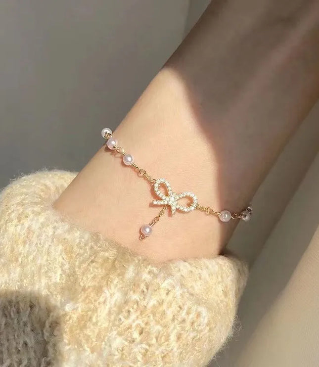 Pearl Bow Bracelet