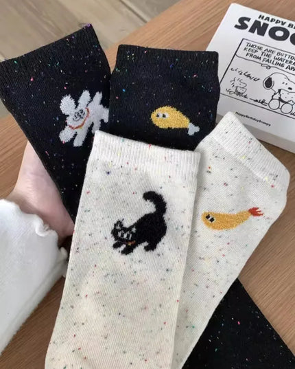 Cat & Fish Socks