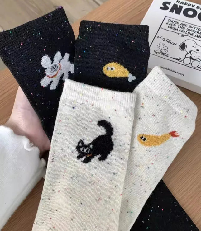 Cat & Fish Socks