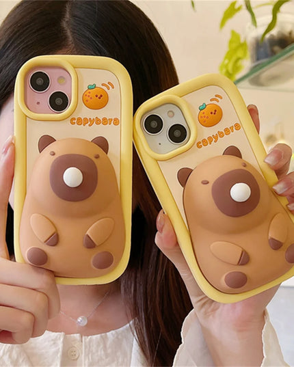 3D Capybara Squishies Phone Case