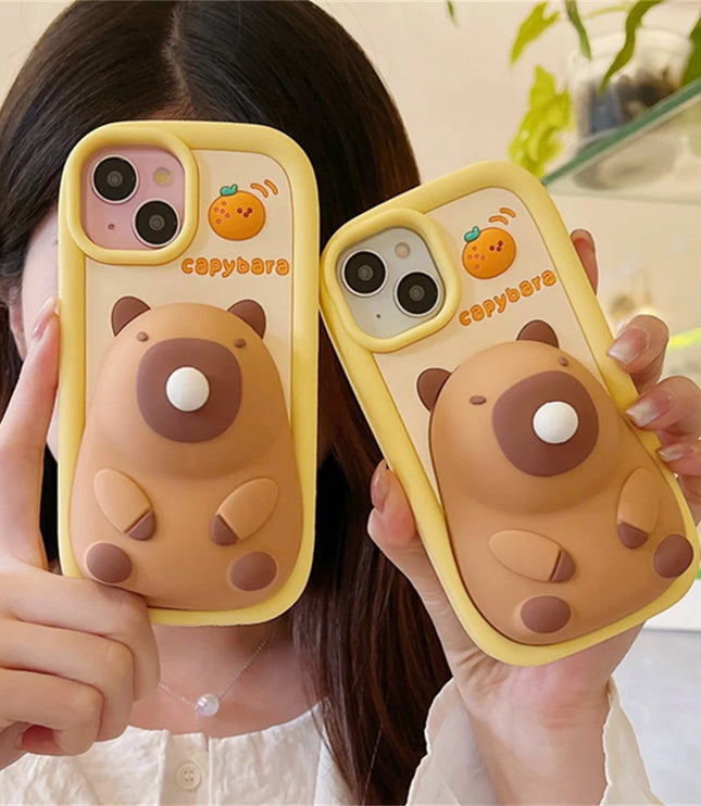 3D Capybara Squishies Phone Case