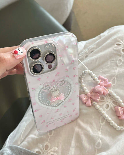 Crystal Cat Bow Phone Case