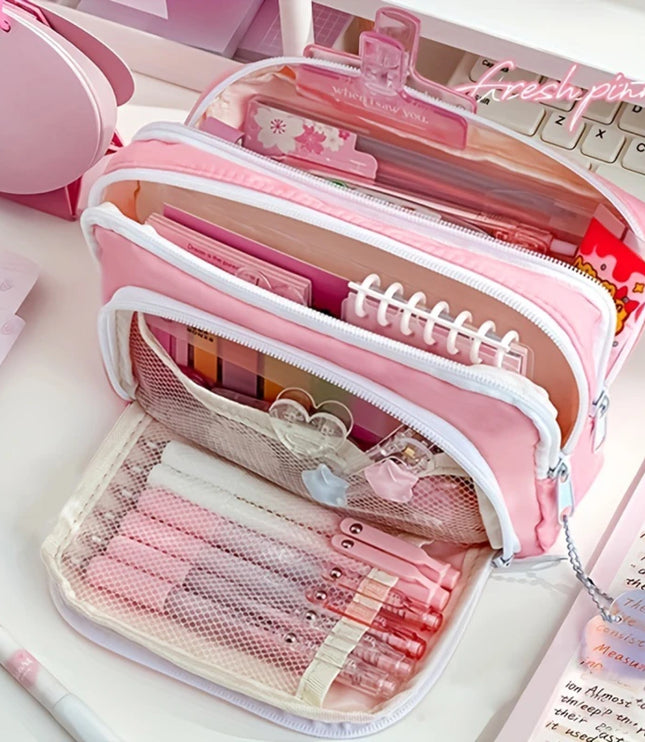 3 Layer Large Pencil Case