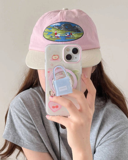 Cute Cat & Bag Popsocket & Phone Case