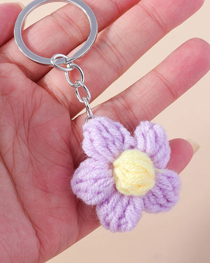 Crocheted Flower Bag Charm