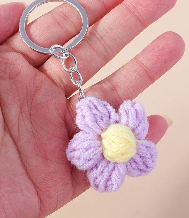 Crocheted Flower Bag Charm