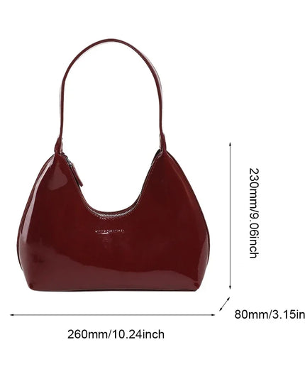 Glossy Leather Handbag